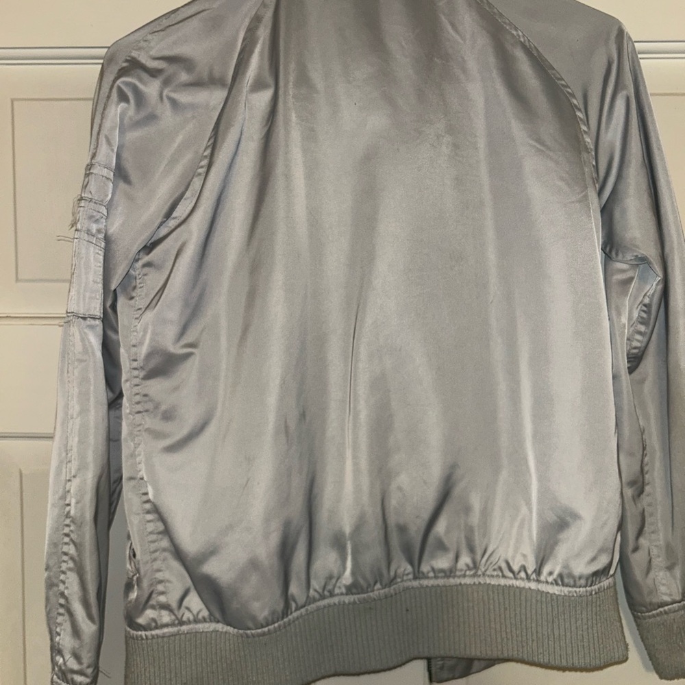 Members Only Silver Bomber Jacket - Picture 4 of 5
